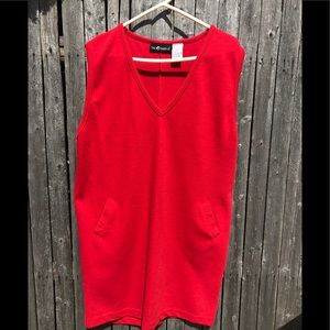 Sag Harbor Red V Neck Dress size Large